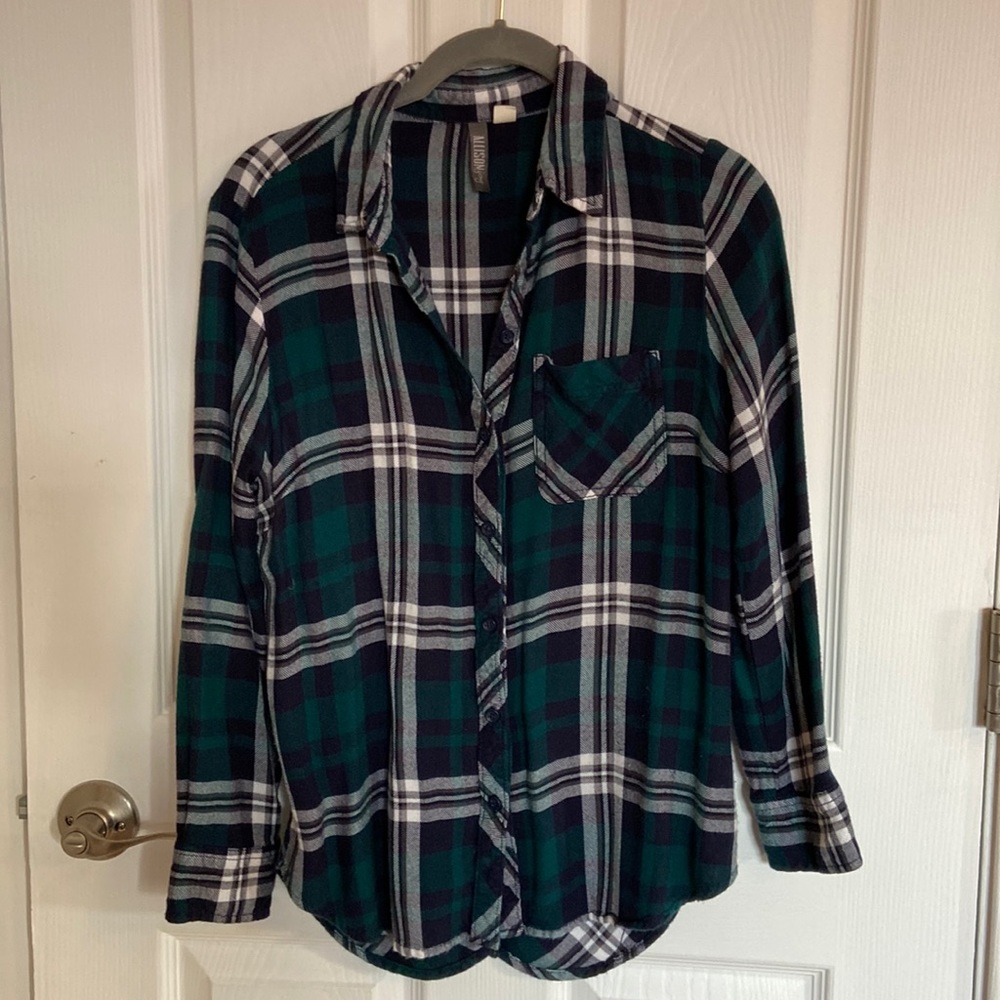Allison Joy plaid button down